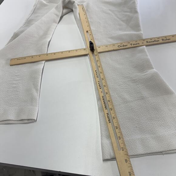 Black Halo Jumpsuit Womens 4 White Pravella One Shoulder Textured Flare Slit Leg - Picture 12 of 12